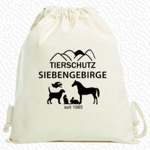 Premium Cotton Turnbeutel in Natural – Tierschutz Siebengebirge